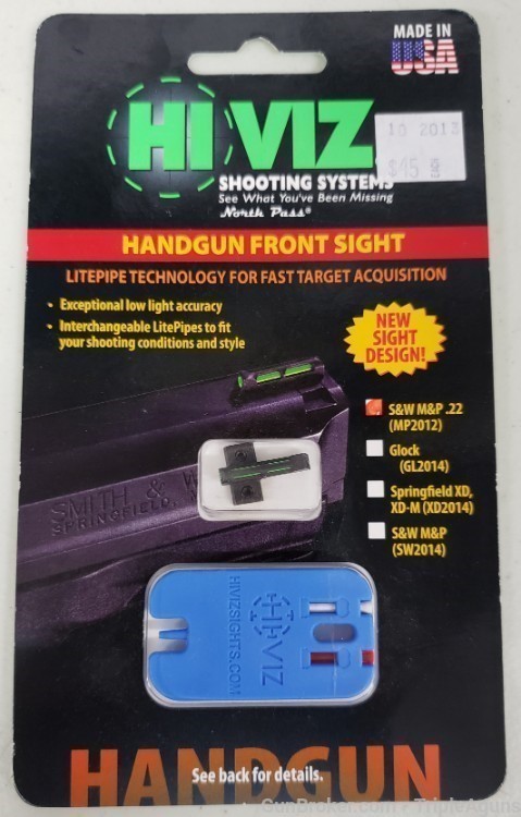Hiviz Smith & Wesson M&P 22 pistol front sight litepipe MP2012-img-0