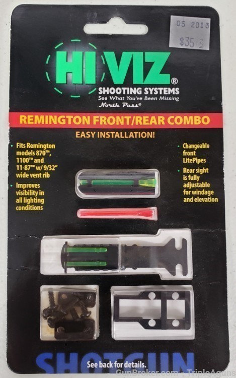 Hiviz sight combo Remington 870 1100 1187 for vent rib models RM2013-img-0