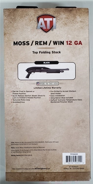 ATI Mossberg 500 Remington 870 top folding stock 12ga TFS0600-img-1