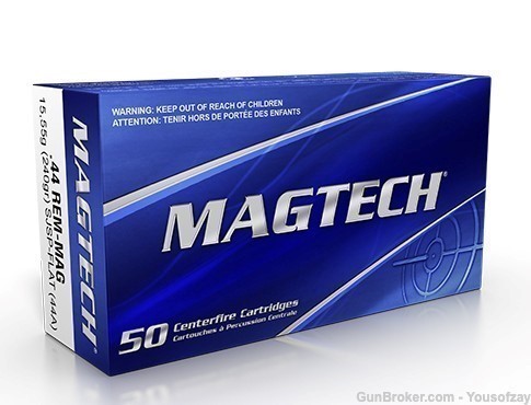MAGTECH 44 REM. mag 15,55g (240gr.) SJSP-Flat (44A) 50 Centerfire Cartridg-img-0