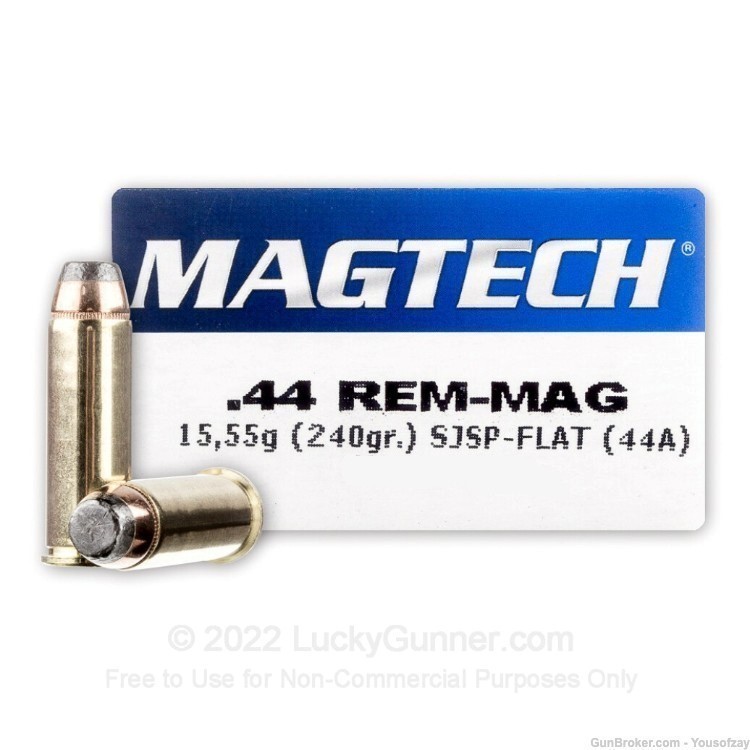 MAGTECH 44 REM. mag 15,55g (240gr.) SJSP-Flat (44A) 50 Centerfire Cartridg-img-1