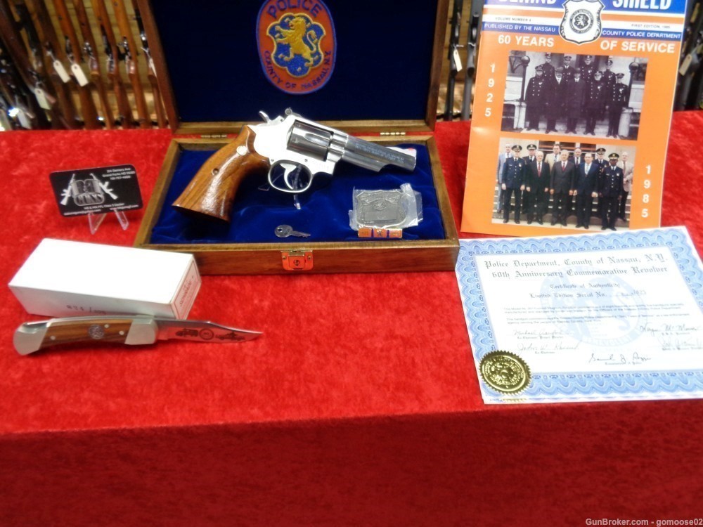 S&W Model 66 357 Magnum Nassau New York Police Limited Edition NY Knife Mag-img-0