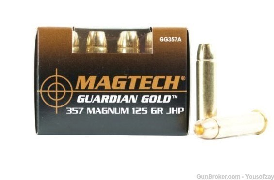 MagTech Guardian Gold .357 Mag | 357 Magnum 125 gr JHP – 20 Rounds | GG357A-img-0