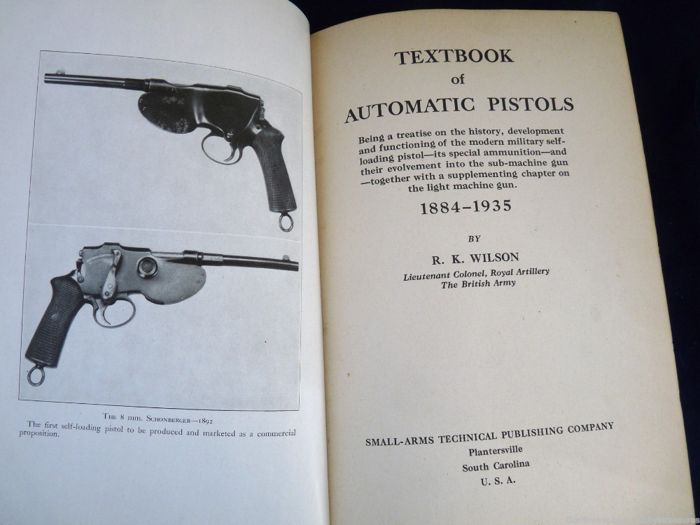 Textbook Automatic Pistols Wilson vintage book 1943 1st ed-img-2