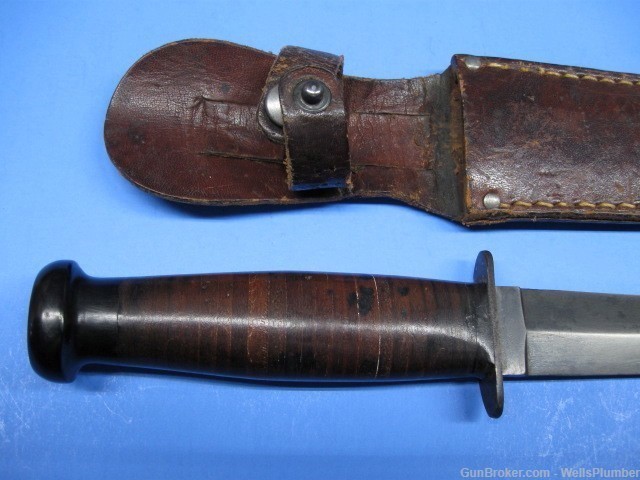 US WWII CASE STILETTO FIGHTING KNIFE WITH ORIGINAL SCABBARD-img-2