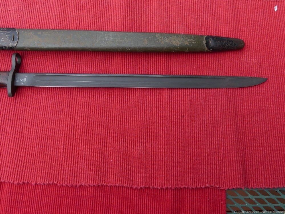 US WWI WINCHESTER 1917 BAYONET WITH ORIGINAL SCABBARD (EXCELLENT)-img-3