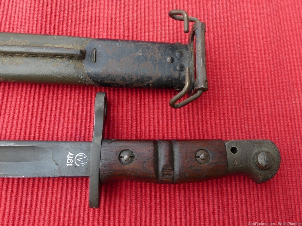US WWI WINCHESTER 1917 BAYONET WITH ORIGINAL SCABBARD (EXCELLENT)-img-4