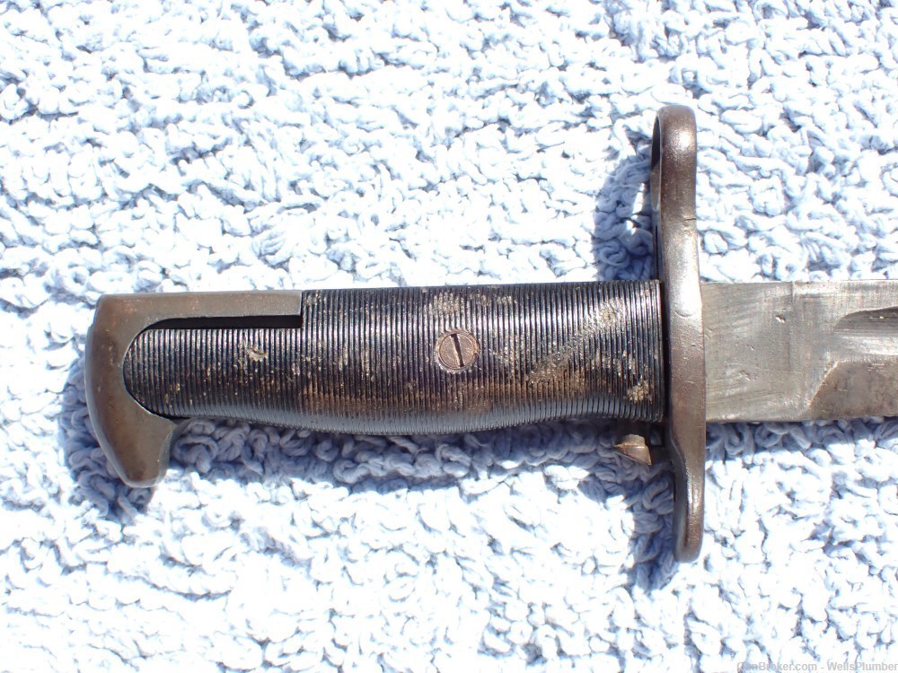 US WWII MODEL 1942 WILDE TOOL 10" 1905E1 BAYONET WITH SCABBARD (RARE)-img-5