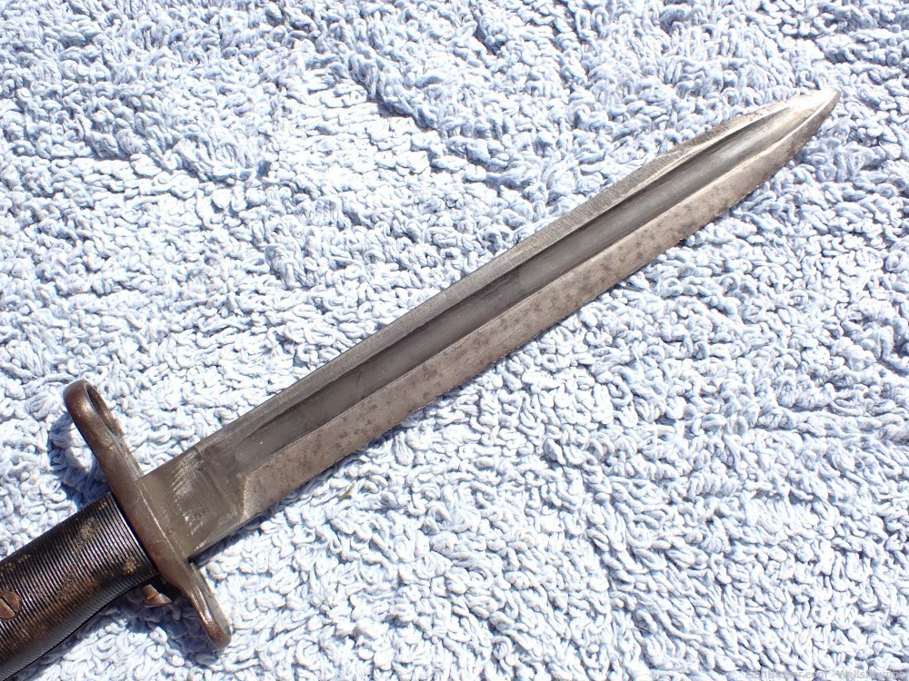US WWII MODEL 1942 WILDE TOOL 10" 1905E1 BAYONET WITH SCABBARD (RARE)-img-18