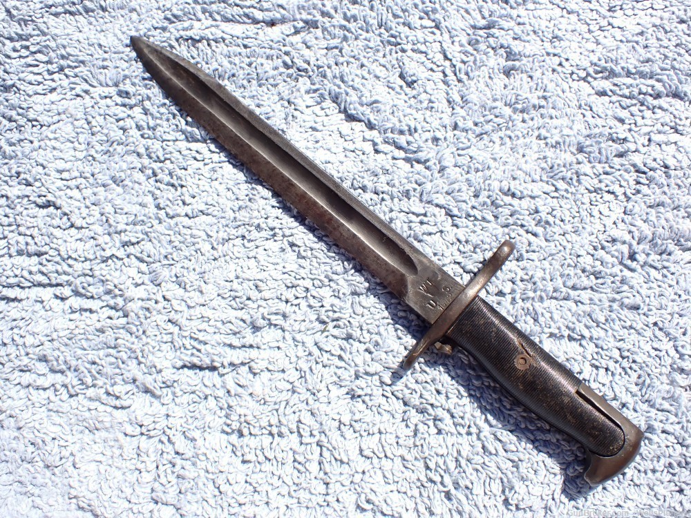 US WWII MODEL 1942 WILDE TOOL 10" 1905E1 BAYONET WITH SCABBARD (RARE)-img-4