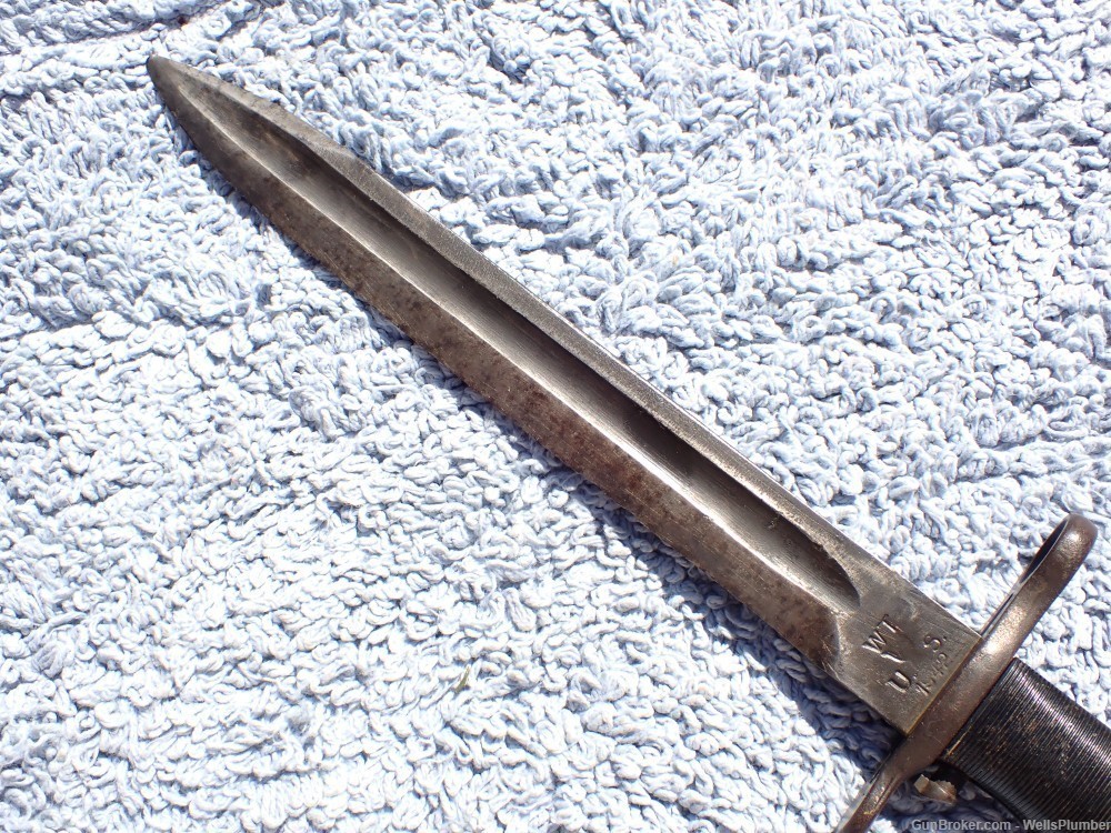 US WWII MODEL 1942 WILDE TOOL 10" 1905E1 BAYONET WITH SCABBARD (RARE)-img-19