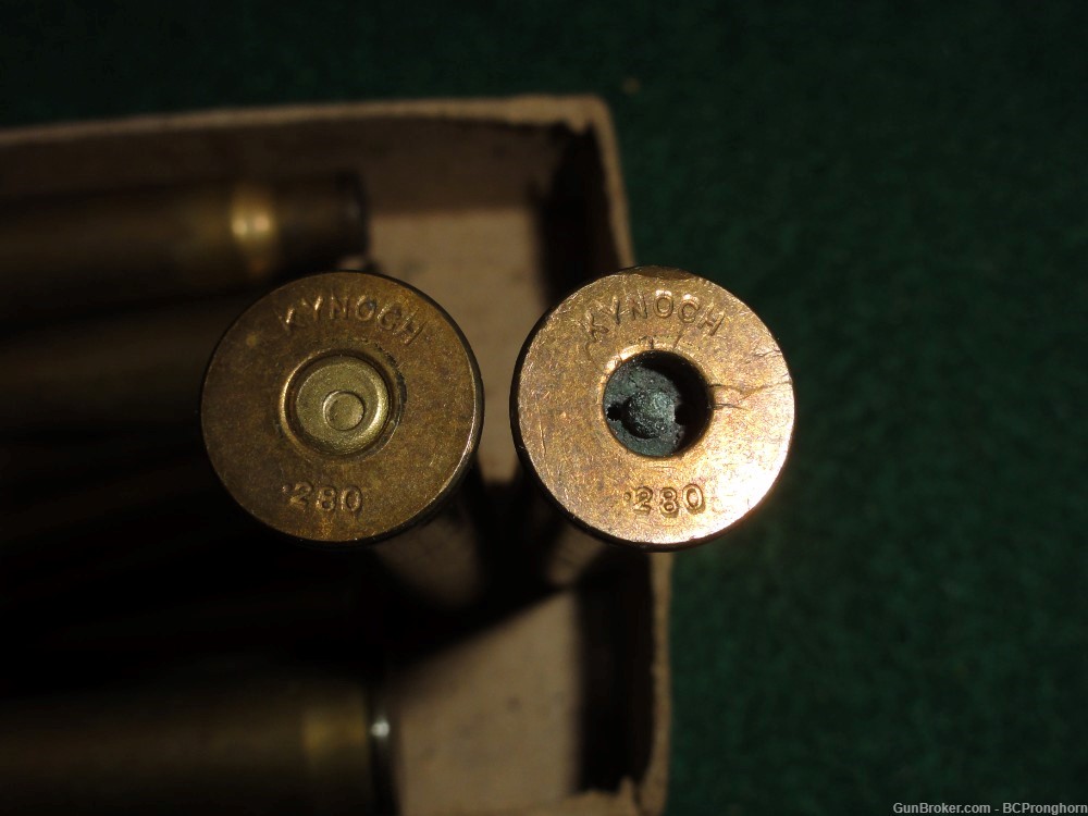 8 Rnds Once-fired Kynoch Brass for .280 Flanged Nitro Express-img-1