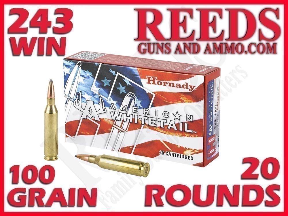 Hornady American Whitetail Soft Point 243 Win 100 Grain 8047-img-0