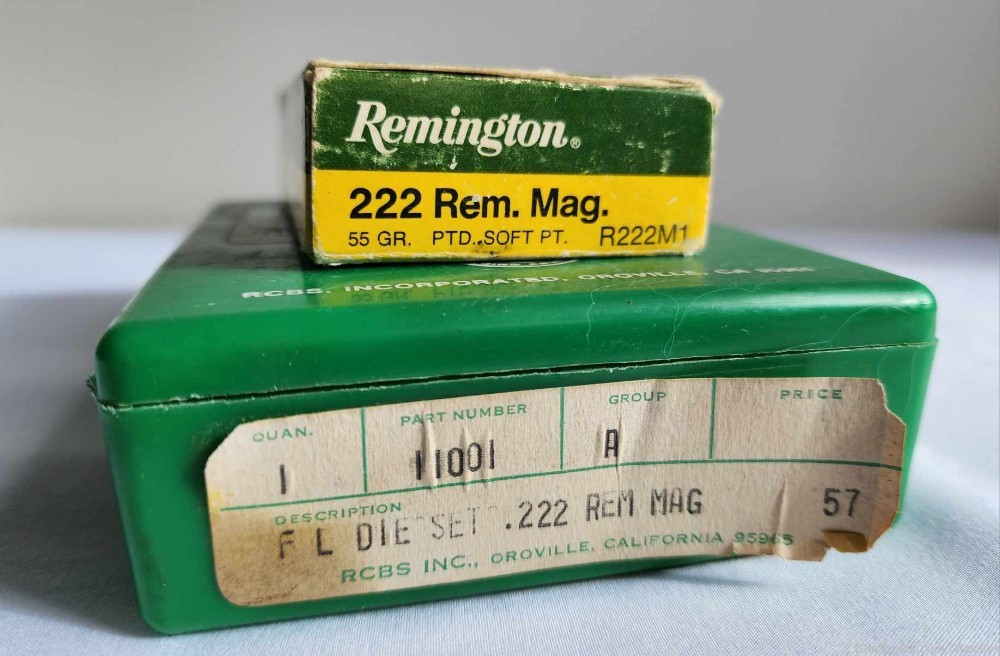 20 rounds of Remington 222 Rem Mag 55 gr & RCBS Die Det-img-0