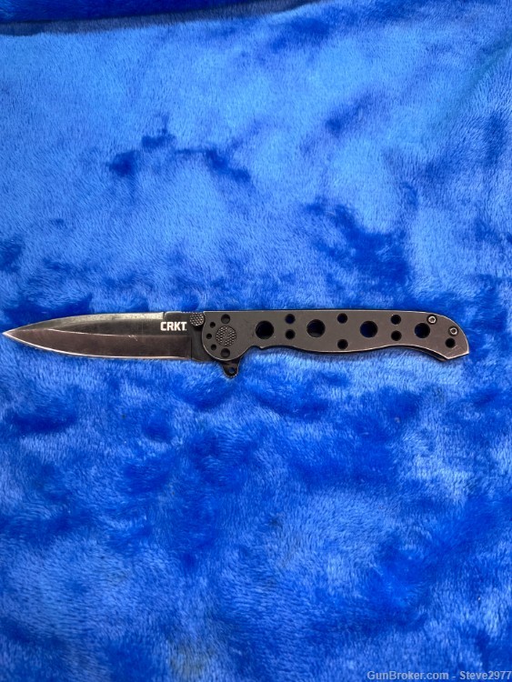 CRKT M16-01KS Great Condition Black Steel Pocket Folding Knife-img-0