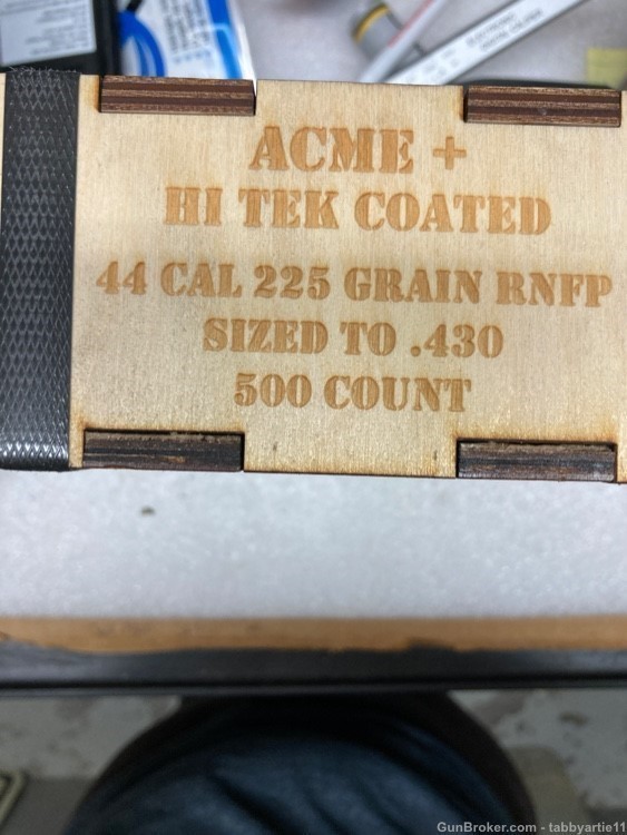 Acme hi tech coated 44 cal 225gr rnfp 500qty sized to .430 -img-0