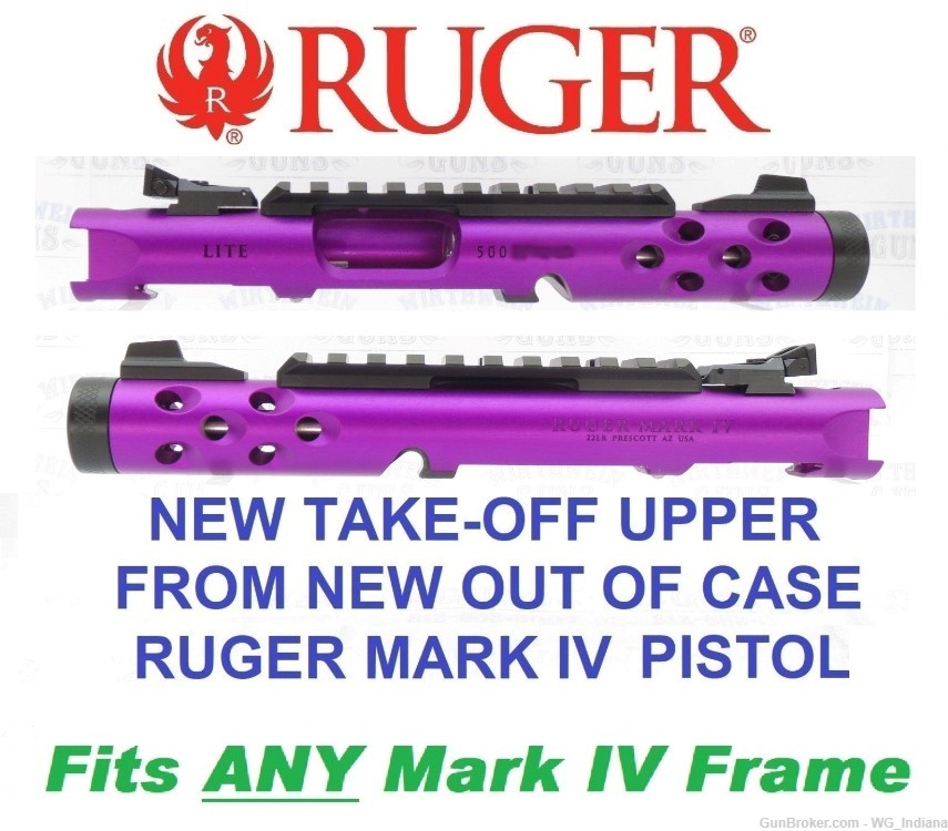 NEW Ruger Mark IV LITE Upper Model 43915 Purple Davidson's Exclusive-img-0