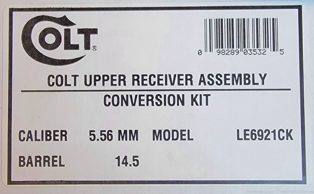 Colt LE6921CK Complete Upper Receiver Group AR-15 M4 14.5" 5.56 NATO-img-2