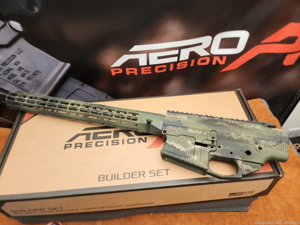 Aero Precision Rattlesnake Camo M5/AR10 Builder Set 15" R-One Shot Show 24-img-1