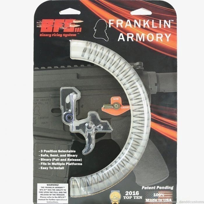 Franklin Armory  AR-C1 Binary Firing System III Trigger (curved) for AR15-img-0