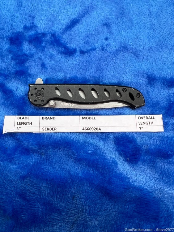 Gerber EVO 4660920A black single blade locking knife with a metal belt clip-img-8