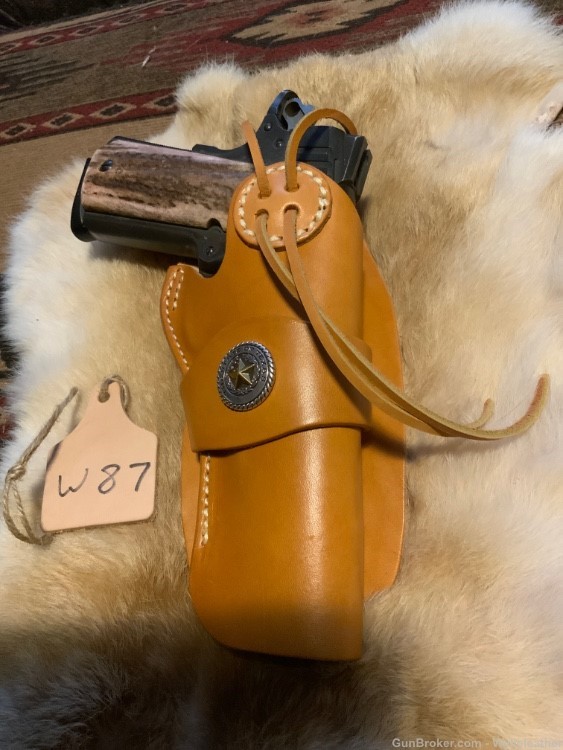 1911 holster. For full size 1911 pistol. US made, leather, Texas seal-img-1