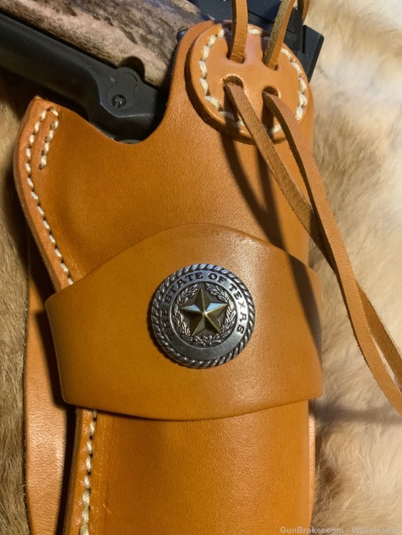 1911 holster. For full size 1911 pistol. US made, leather, Texas seal-img-2