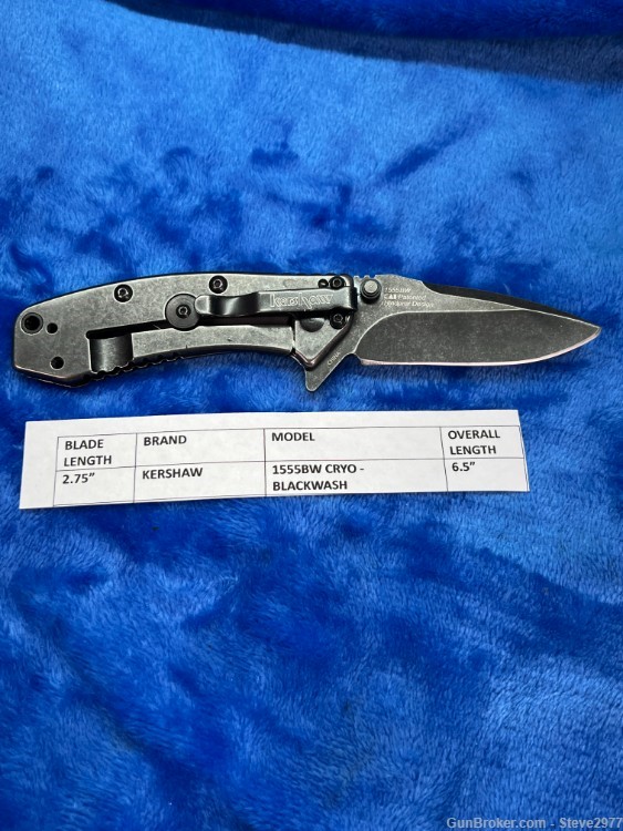 Kershaw Cryo folding Pocket Knife MODEL 1555BW-img-7