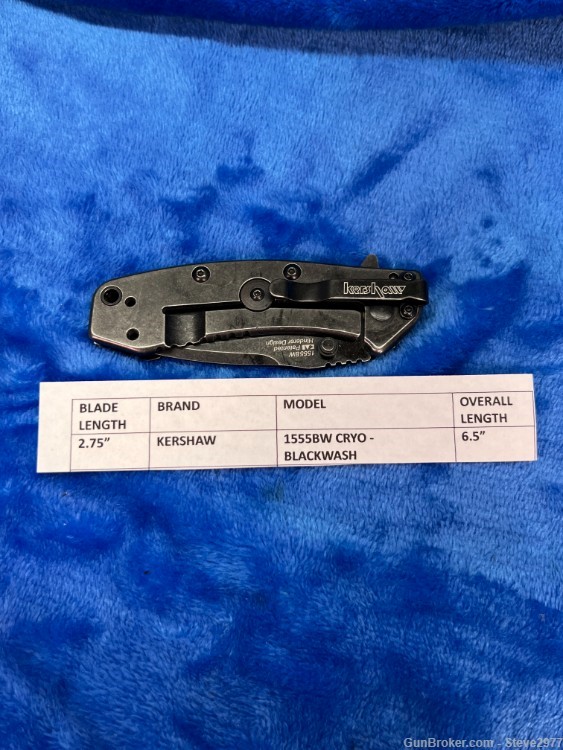 Kershaw Cryo folding Pocket Knife MODEL 1555BW-img-5