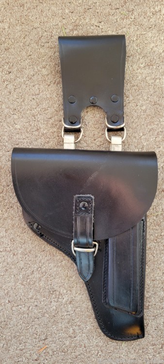Finnish Police holster Beretta black leather NOS 1992 dated-img-0