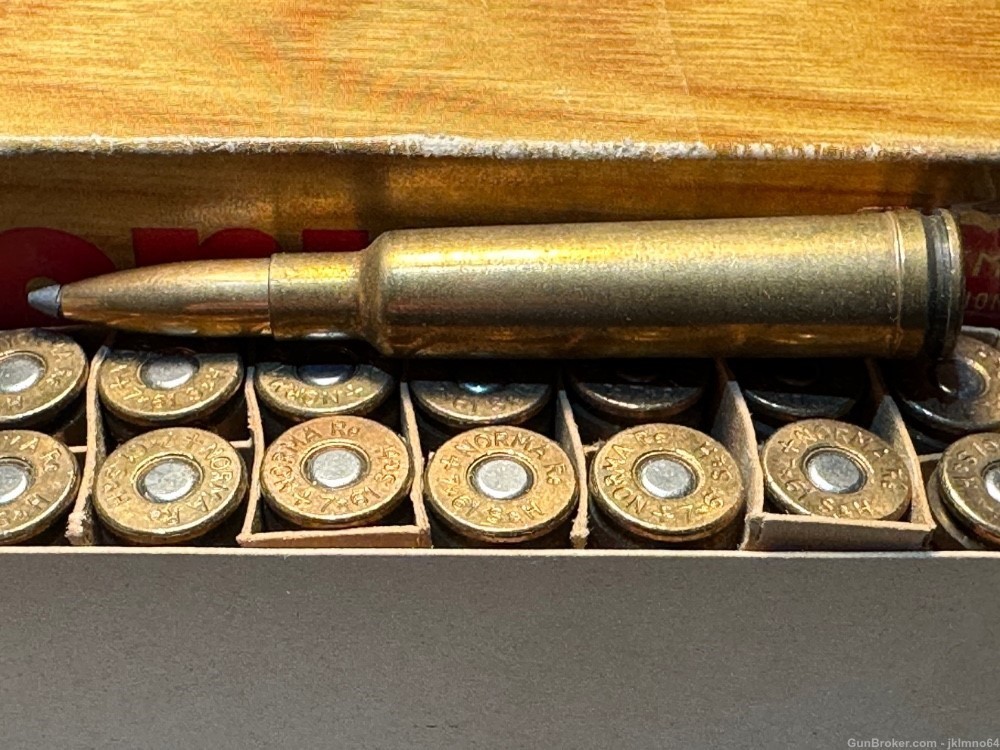 20 rounds of Norma 7x61 S&H Sharpe and Hart 160gr SPPBT brass cased ammo-img-3