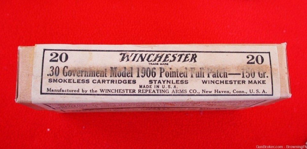 Rare SEALED 2 Piece Box Winchester .30-06 Springfield 1906 Model 54 -img-1