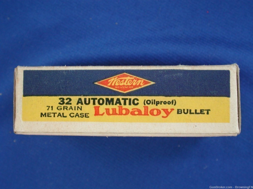 .32 Automatic 7.65 Vintage Box 50 Rounds Western Bullseye Colt 1903 1908-img-4
