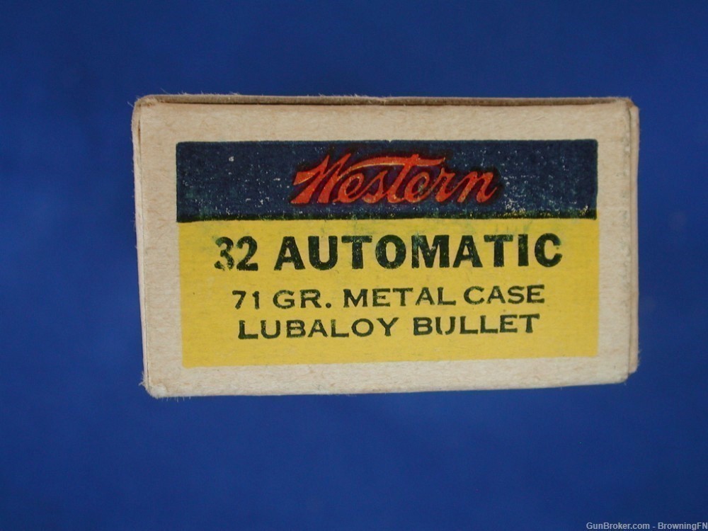 .32 Automatic 7.65 Vintage Box 50 Rounds Western Bullseye Colt 1903 1908-img-5