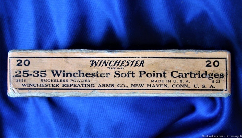 SEALED 2 Piece Box Winchester .25-35 W.C.F. Model 1894 Savage 1922-img-1