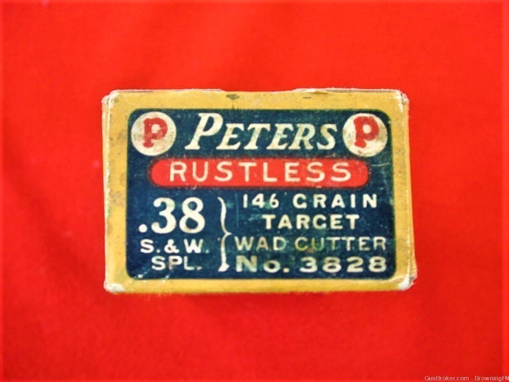 Prewar BOX Peters .38 Special Target Wadcutter Colt S&W Match Revolvers-img-5