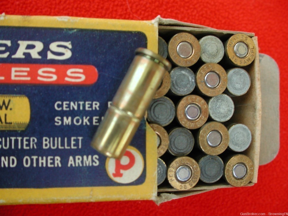 Prewar BOX Peters .38 Special Target Wadcutter Colt S&W Match Revolvers-img-1