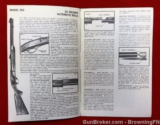Orig Remington Model 552 Owners Instruction Manual-img-1