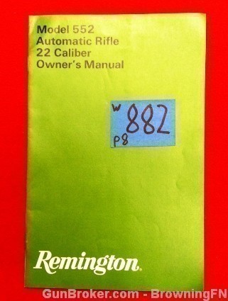Orig Remington Model 552 Owners Instruction Manual-img-0