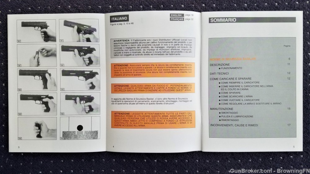 Orig Beretta Model 87 Target Owners Manual 1999-img-1
