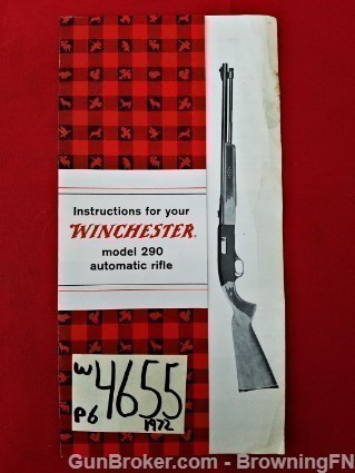 Orig Winchester Model 290 Owners Instruction Manual 1972-img-0