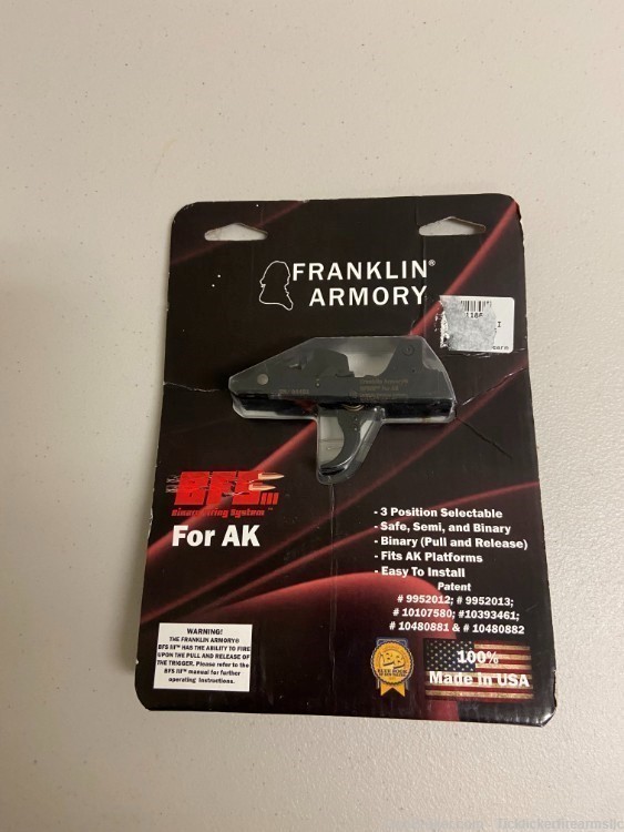 Franklin Armory BFSIII AK-C1 Trigger - Binary Firing System for AK Platform-img-0