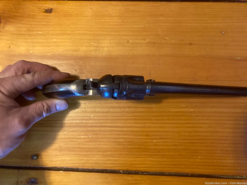 Antique 1862 Colt Police Revolver 36 Caliber Civil War Era-img-4
