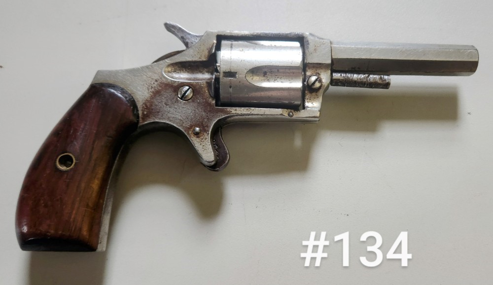 Lee Arms Co. Red Jacket No.4. .32 RF Revolver. May need repair/ adjustment.-img-1