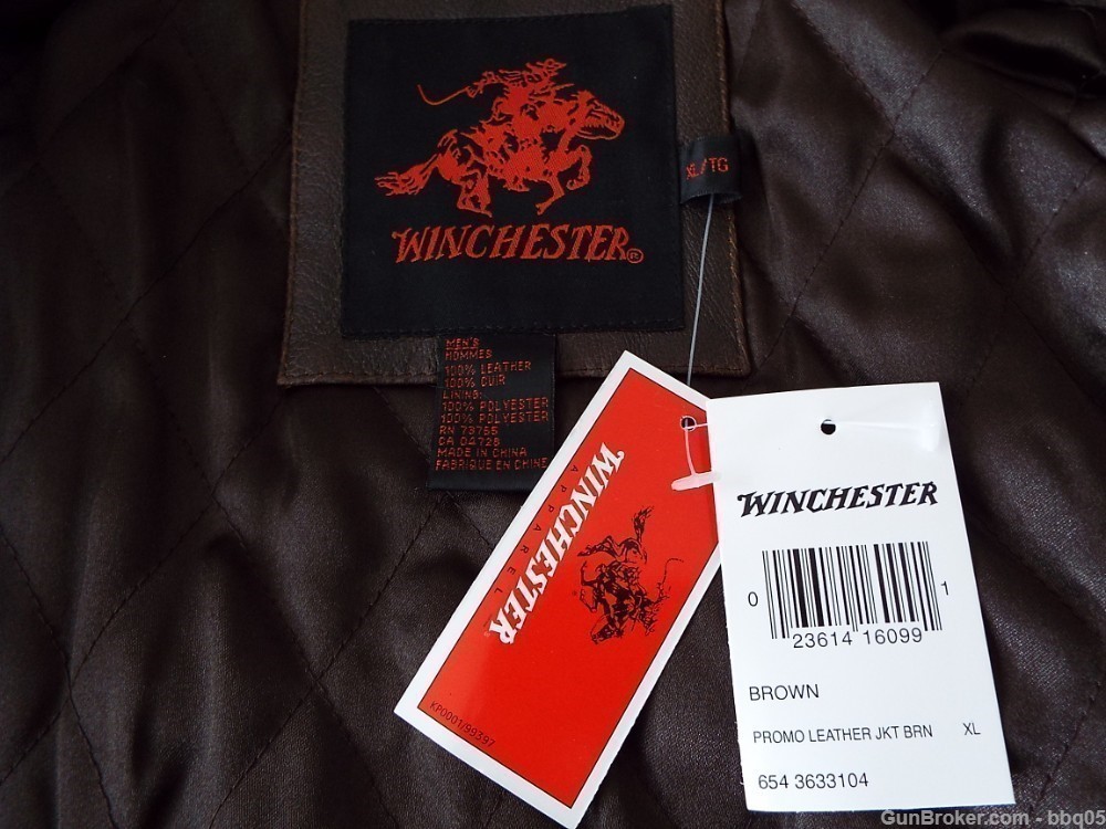 Winchester Leather Coat Jacket Distressed Lined  Nice and NEW!-img-4