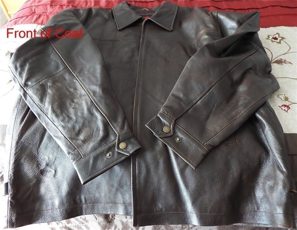 Winchester Leather Coat Jacket Distressed Lined  Nice and NEW!-img-1