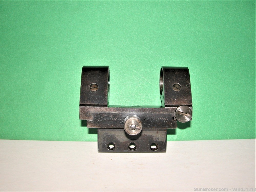 Vintage & Rare NOSKE Scope Side Mount with Windage & 7/8" Rings with Base  -img-0