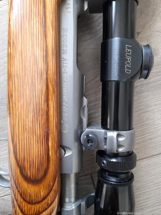 Ruger 77/22 All Weather Threaded Barrel leupold-img-1
