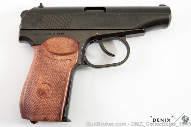 Russian Soviet Makarov Pistol Non-Firing Replica Gun by Denix-img-2