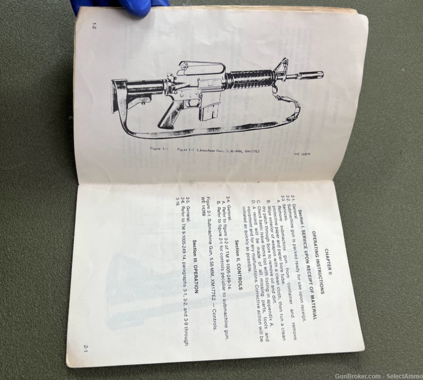 Colt CAR-15  XM177E2 Submachine Gun Rock Island Arsenal Manual - June, 1980-img-1